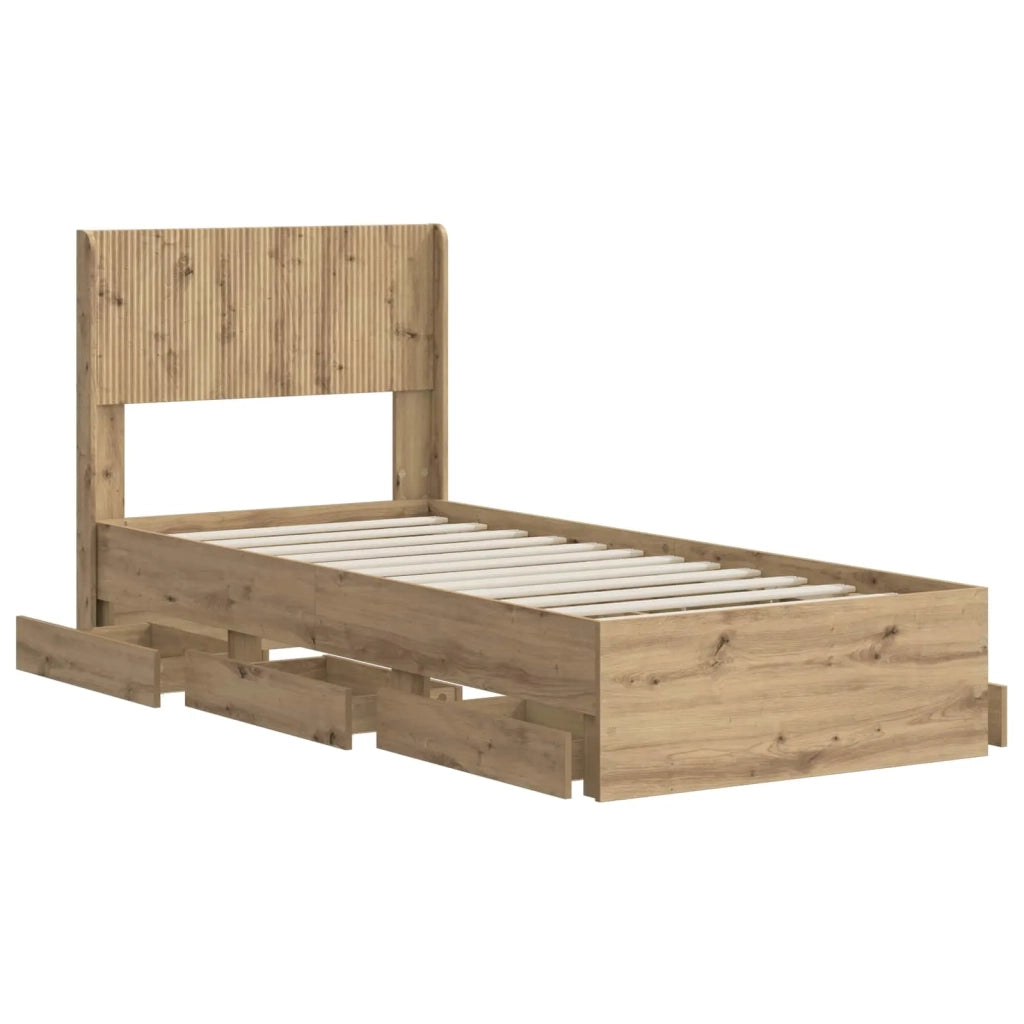 Struttura del letto con stoccaggio e testata Artisan Oak 3445817