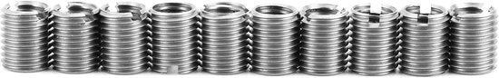 Riparazione Economica per 10 pezzi - Set di Viti in Acciaio Inox per Riparazioni - Interno M8x1,25 - Esterno M10x1,25 - Resistenti all'Oxidazione - Set di Viti per Riparazione