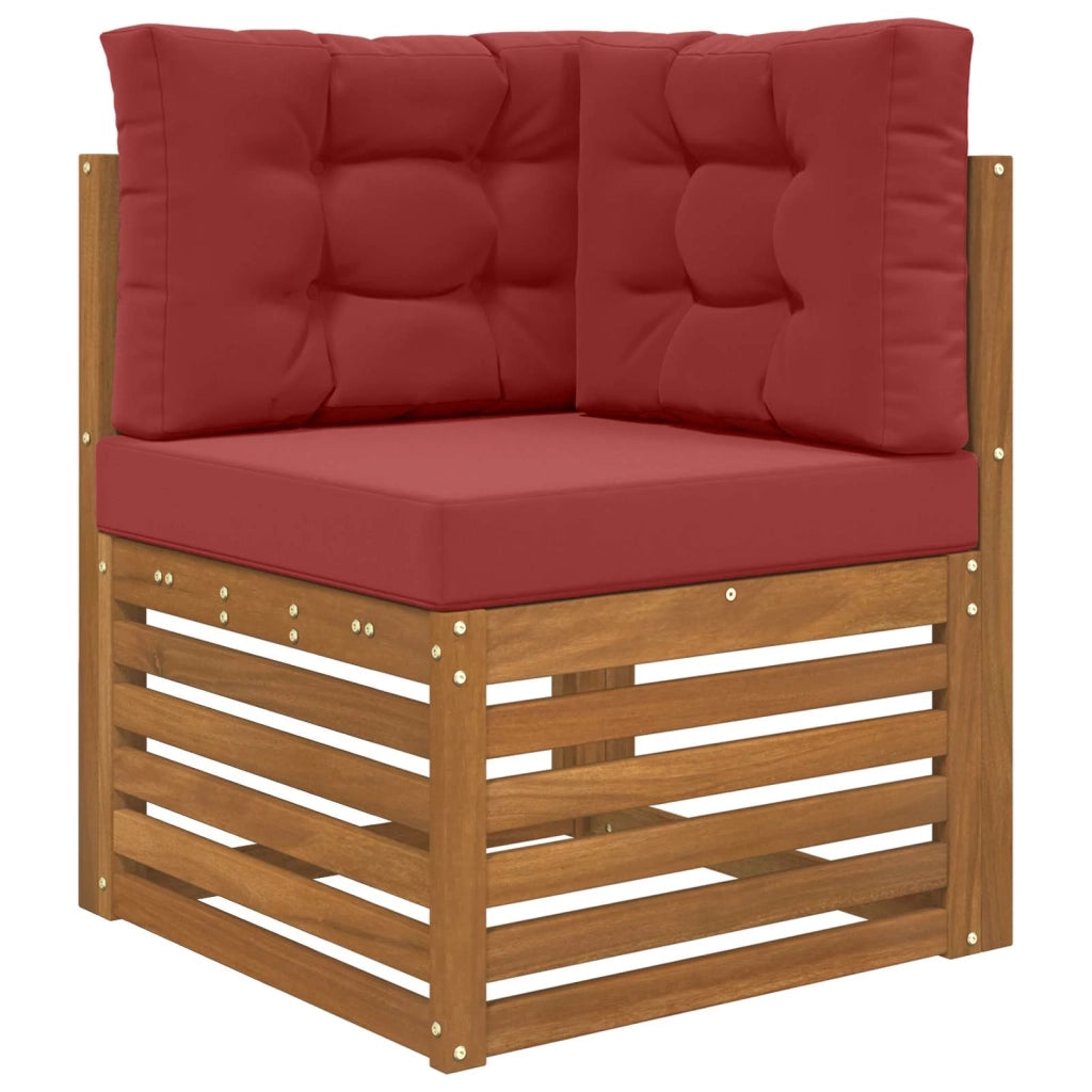 Cuscino per divano da esterno 3 pcs Rosso vino Poliestere