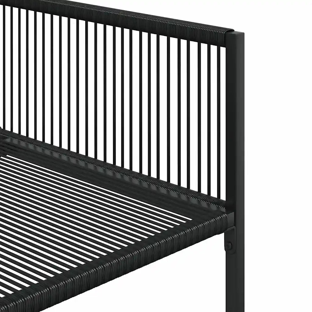 Sedie da Giardino 4 pz | Sedie da Esterno Nere in Polyrattan