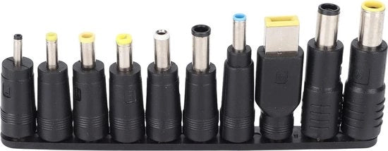 Adattatore DC di alimentazione portatile universale per laptop - Dimensioni 55 mm x 21 mm.