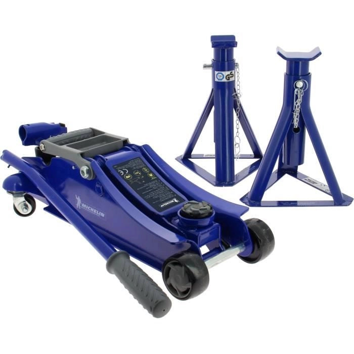 Martinetto idraulico - MICHELIN - 9558 - Capacità di sollevamento: 1800 kg - Altezza di sollevamento: da 105 mm a 350 mm.