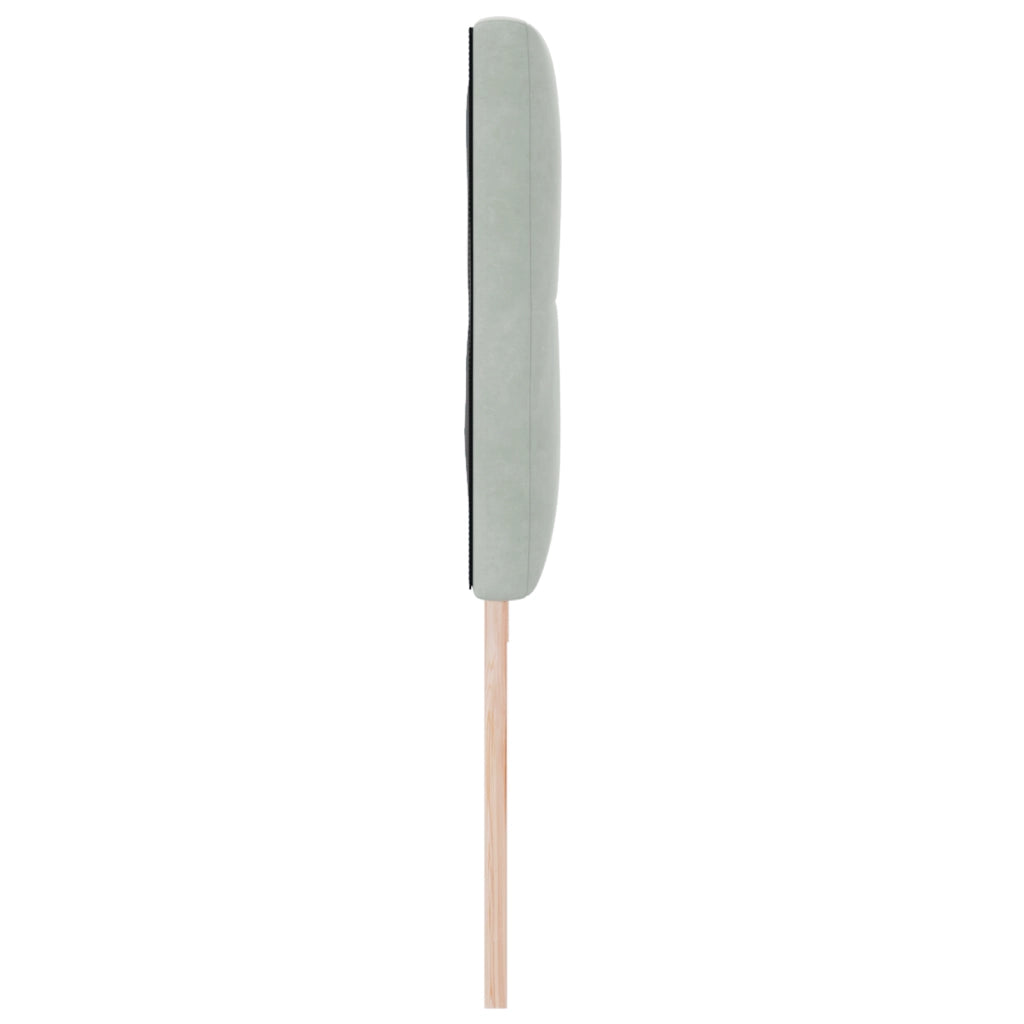 Testiera  Pieghettata Grigio chiaro 200 cm Velluto