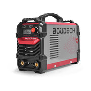 CASTER-MMA Saldatrice ad inverter 200Amp con tecnologia IGBT. Leggera, sicura ed affidabile, dotata di controllo a circuito chiuso. Fornita con pinza di massa, porta elettrodo e maschera per saldatura. Certificata CE