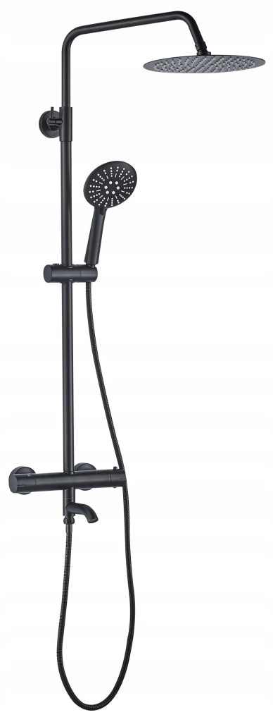 Set Doccia Da Incasso Con Termostatato Lungo Black