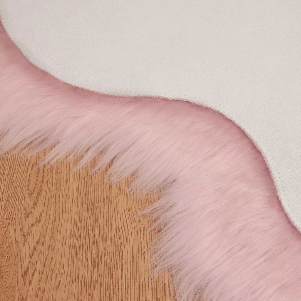 Tappeto in finta TAFALLA | Tappeto del soggiorno Rosa 60 x 90 cm Poliestere