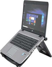 Ventilatore di Raffreddamento per Laptop da 12" a 17", Regolabile in Elevazione e Orientamento, Antiscivolo, Ripiegabile, Grigio
