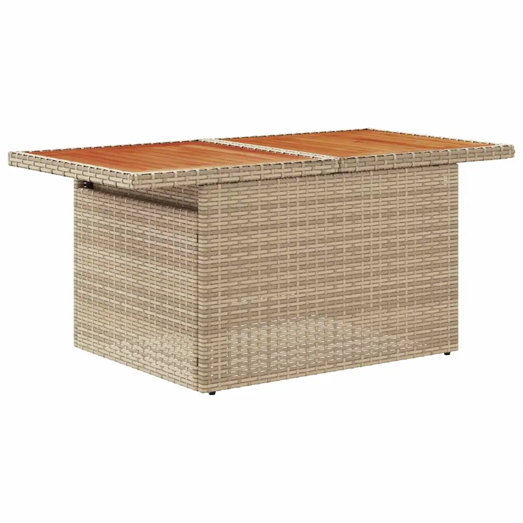 Set Divano da Giardino con cuscino 7 pcs beige e panna