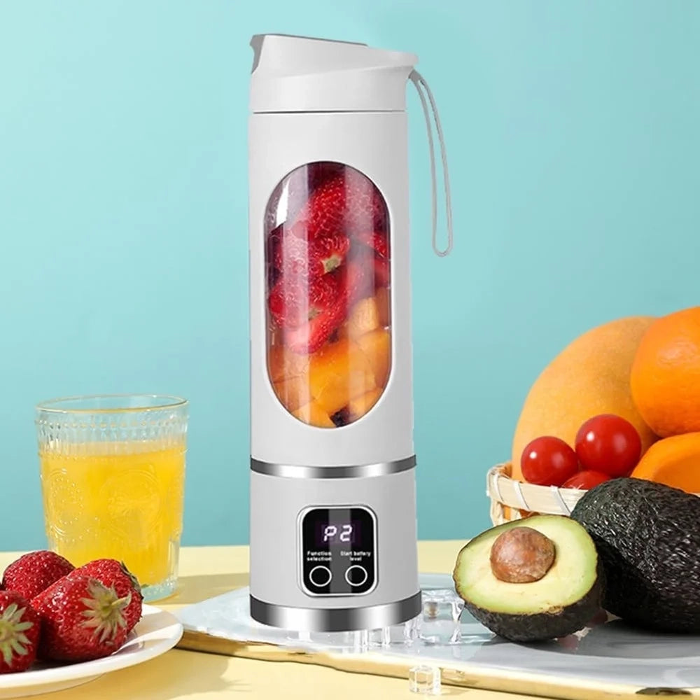 Trade Shop - Mini Frullatore Portatile Spremiagrumi Elettrico Frutta Mixer 450ml Ricaricabile Usb -