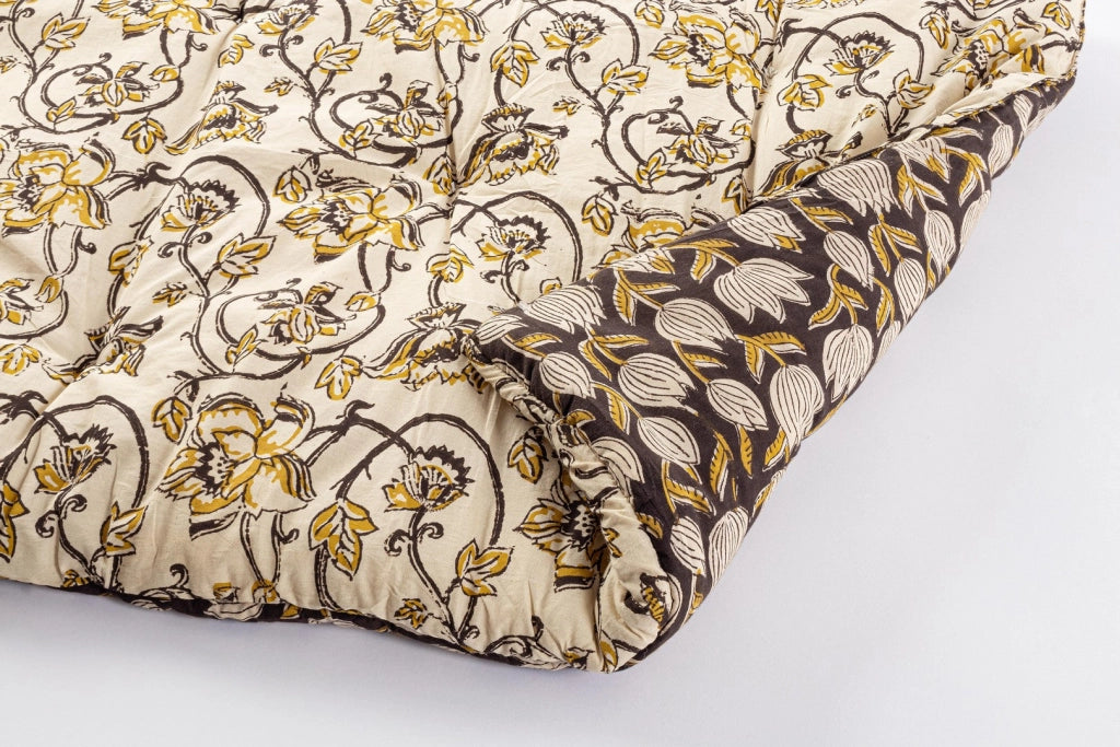 Set di 4 Cuscini da Pavimento in Cotone Floreale 60x120 cm - ESOTICO