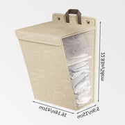 Cesta da Lavanderia Pieghevole - Lotto da 2, 60 Litri con Coperchio e Maniglie - Beige