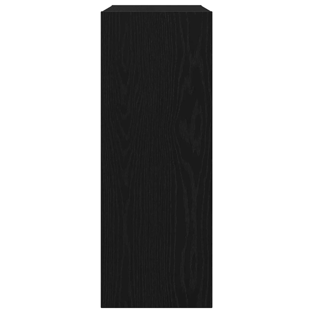 Tavolo consolle Rovere Nero 78 x 30 x 80 cm Legno multistrato 862659