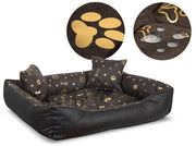 AIO FACTORY Cuccia per cani 100x75 cm impermeabile Golden Bones Cuscino per cani