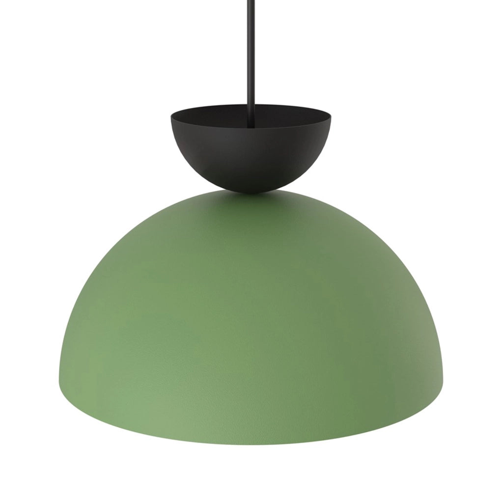 Lampadario Minimal Efesto Acciaio Nero Verde 1 Luce Gx53 Ip20