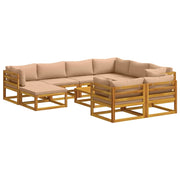 Set di divani 10 pz Naturale Legno di Acacia Massello 3417292