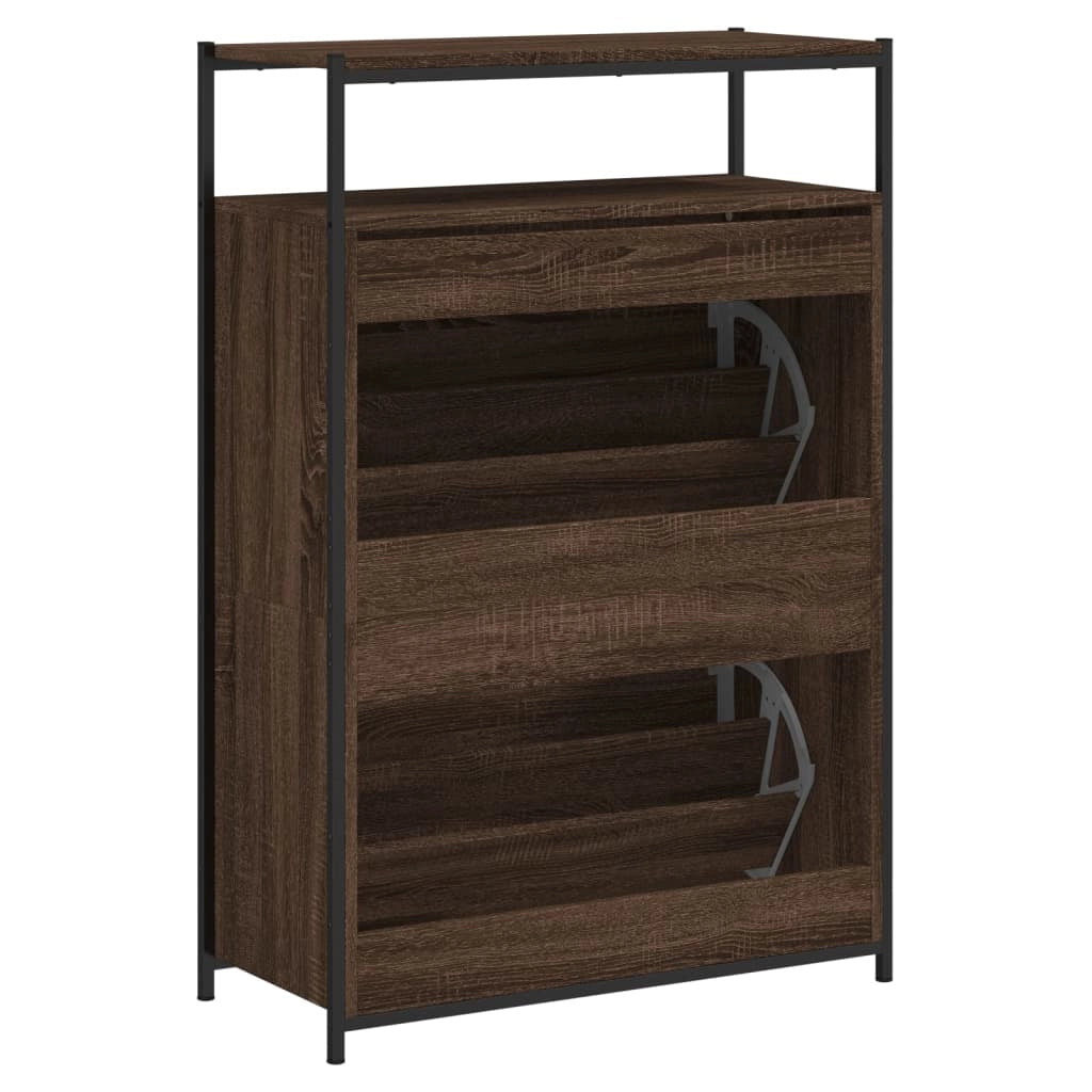 Scarpiera 75 x 34 x 112 cm in legno ingegnerizzato marrone 02_0043415