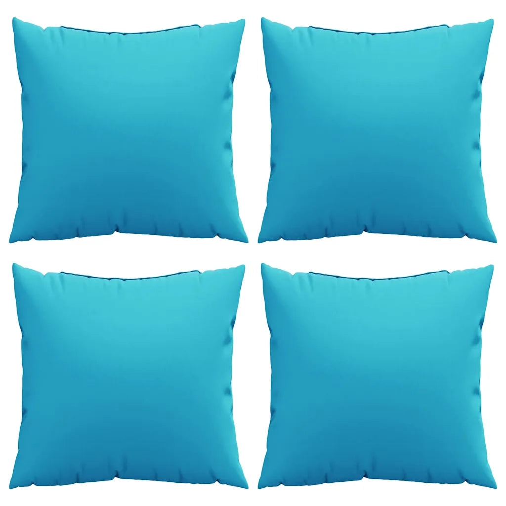 Cuscini Scatter 4 pcs Turchese 50 x 50 cm Tessuto in Poliestere