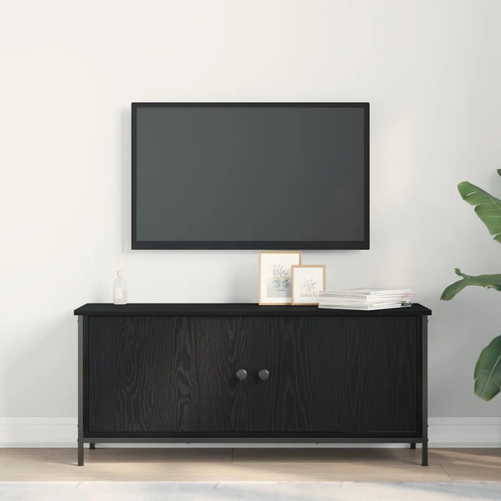 Mobile TV | Armadietto TV | Mobile Porta TV Rovere Nero 100 x 35 x 45 cm Legno multistrato