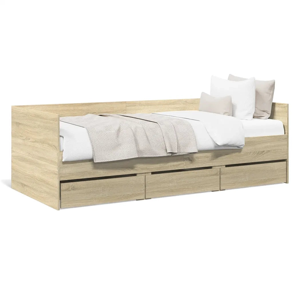 Divano letto | Sof¨¤ letto | Letto singolo con Cassetti senza Materasso 75x190 cm