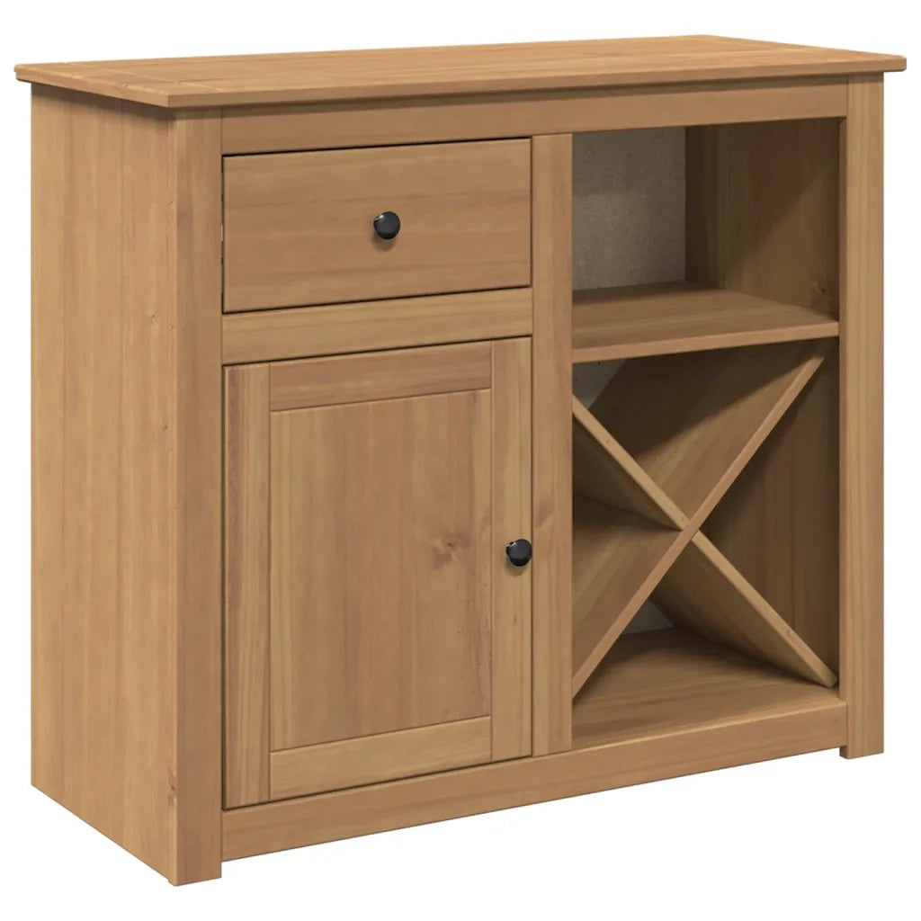 Credenza con Cassetto PANAMA 93x40x80 cm Legno Massello di Pino 4016386