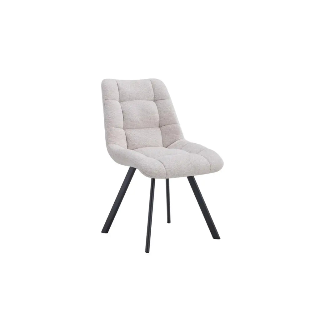 Set di 2 sedie VELMA – Tessuto beige – Gambe in metallo – Design elegante – Seduta confortevole e moderna