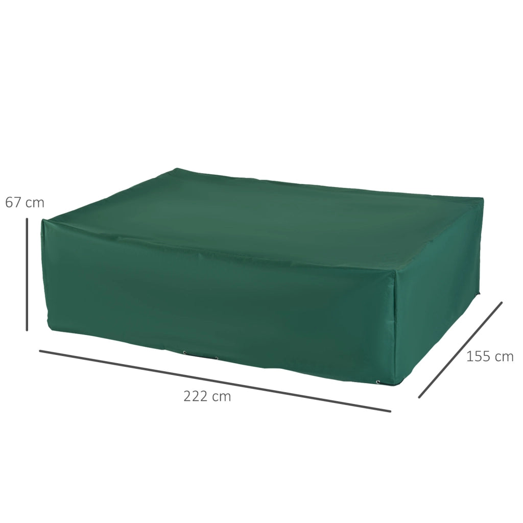 Copertura per Mobili da Giardino Impermeabile ¨C Zephmum ¨C Verde 222x155x67 cm