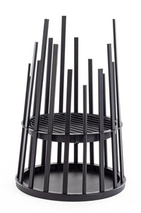 Braciere da Giardino Ø50x75 cm in Acciaio Alabama Nero