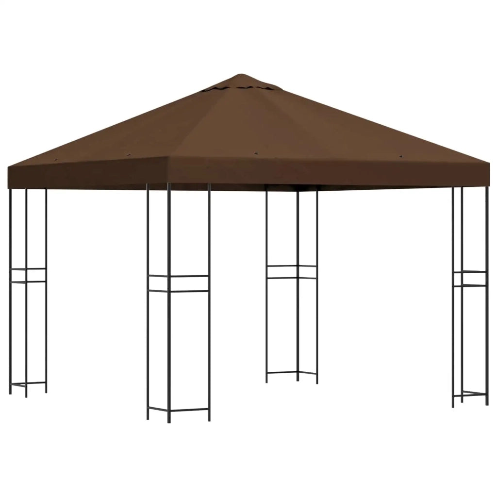 Gazebo 3 x 3 m Marrone Poliestere e Acciaio 190 900336