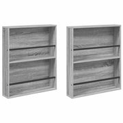 Scaffale per riviste 2 pz Grigio Sonoma 60 x 12 x 70 cm CFW4653899