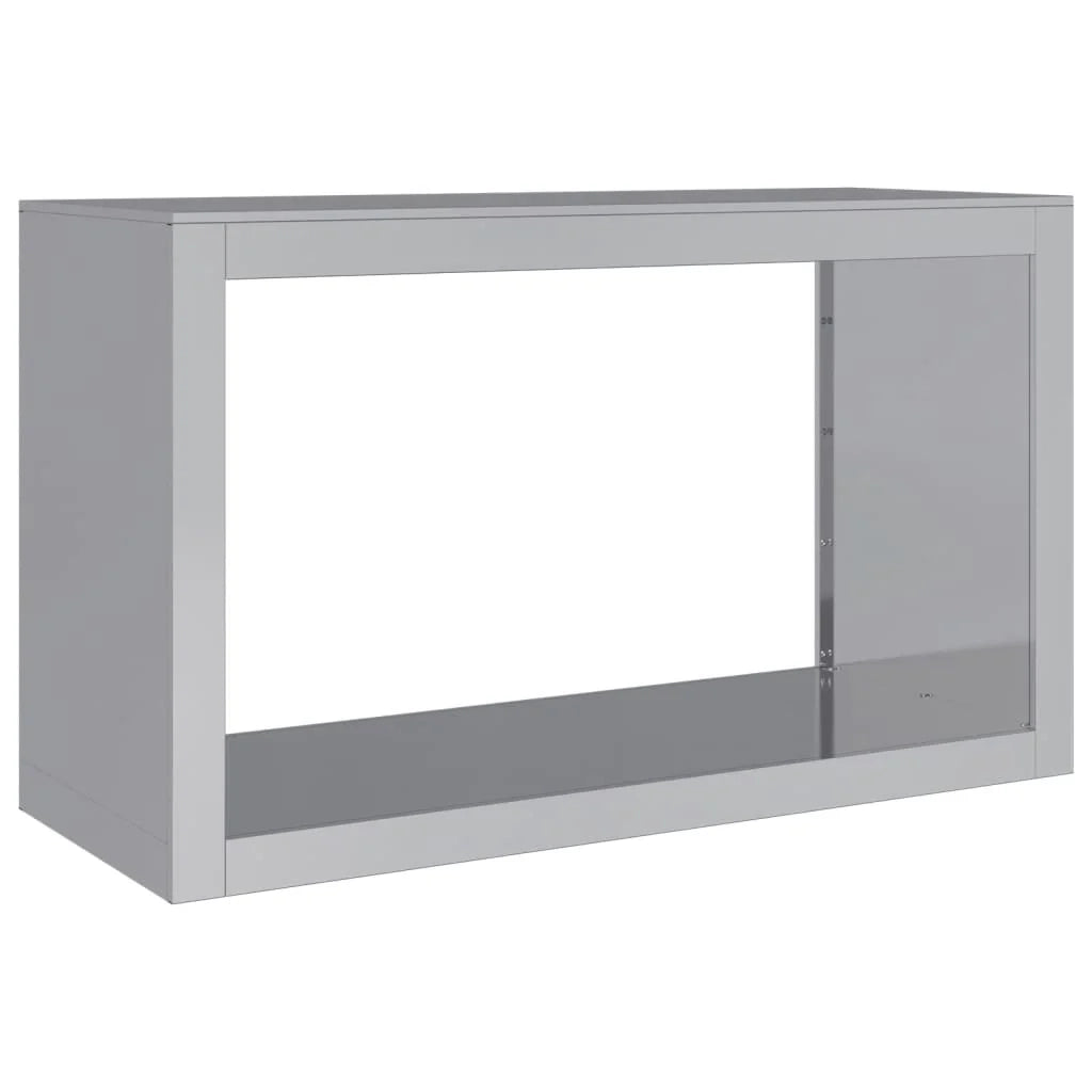 Portalegna 100 x 40 x 60 cm acciaio zincato grigio 02_0043696