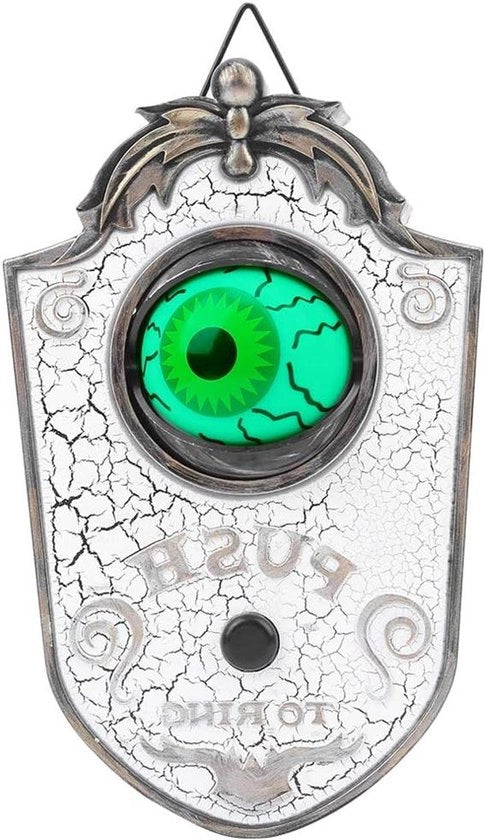 Decorazione di porta per Halloween con suono - Tema occhio - Accessorio divertente o spaventoso per bambini - Ideale per festa di Halloween - Atmosfera di evento - P018 Occhio unico.