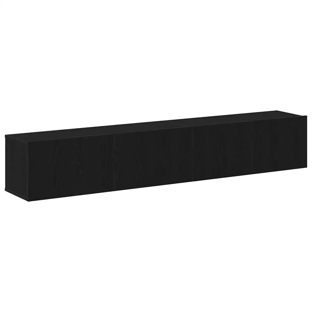 Set mobile TV 2 pcs Rovere nero 100 x 30 x 30 cm