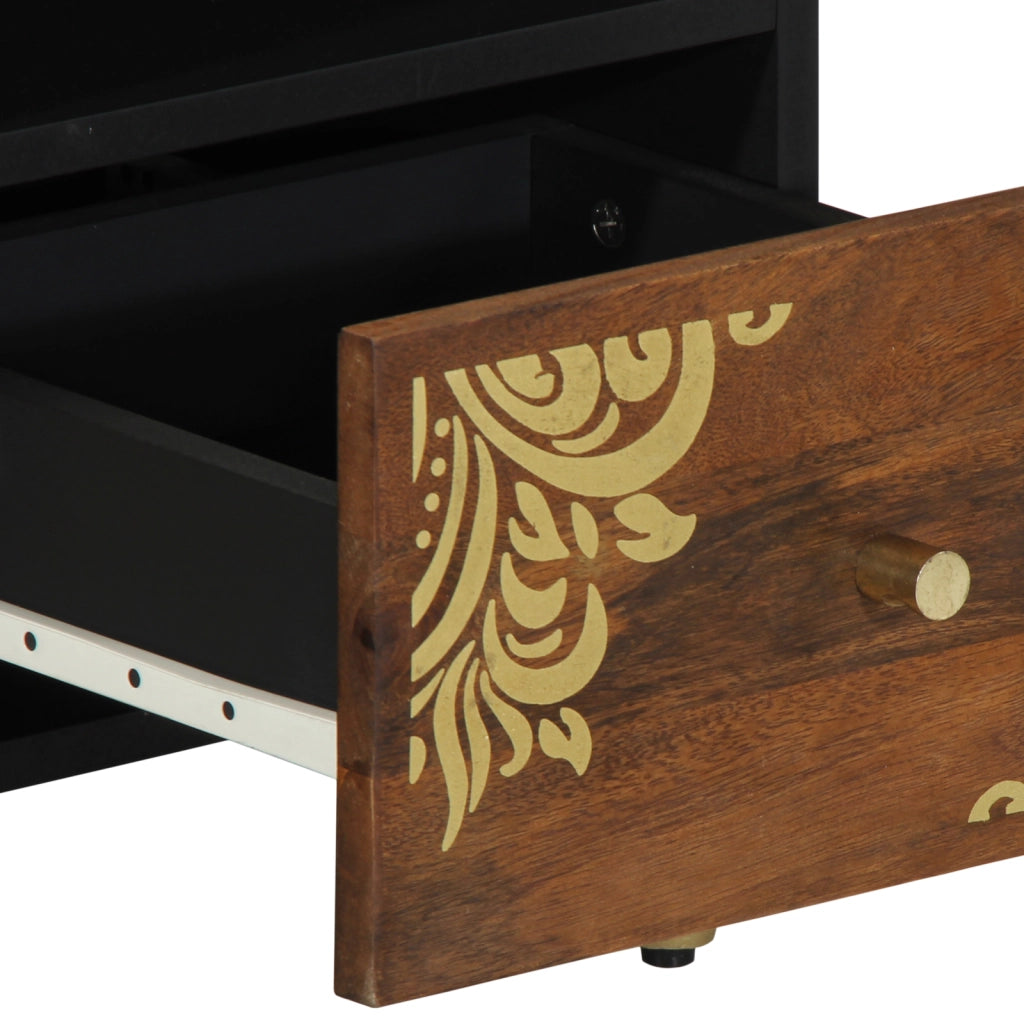 Mobile TV 70x33x46 cm Legno Massello Mango
