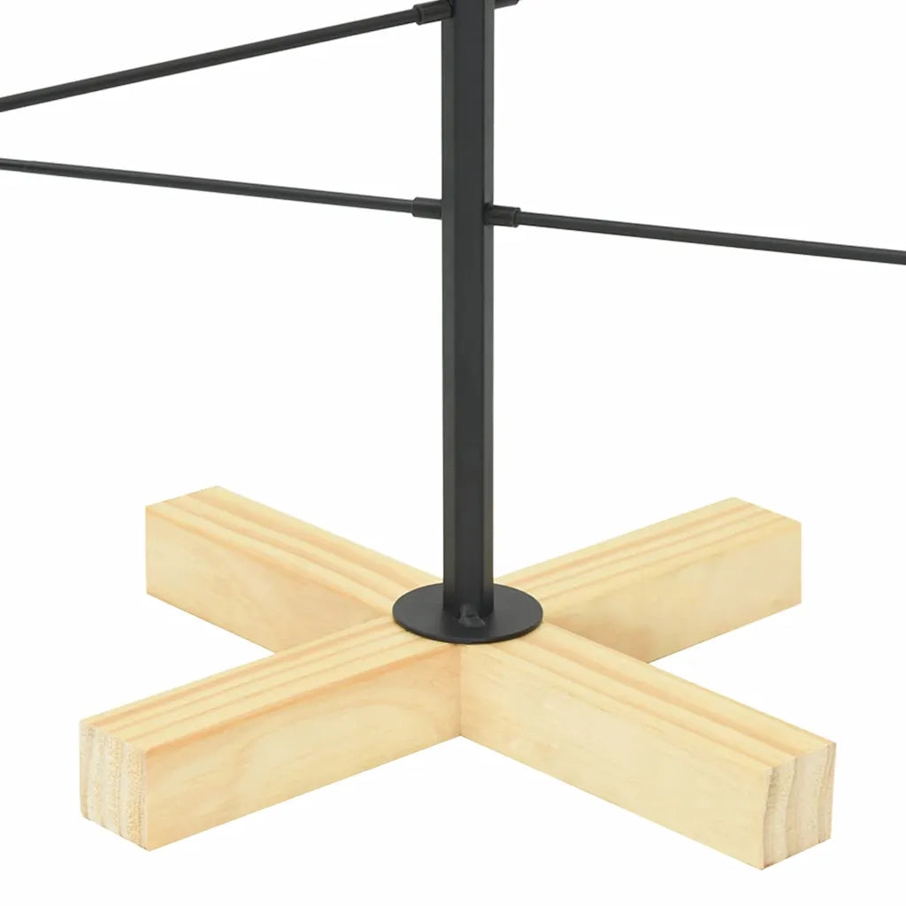 Albero di Natale | Decorazioni natalizie in metallo con supporto Nero 89 cm