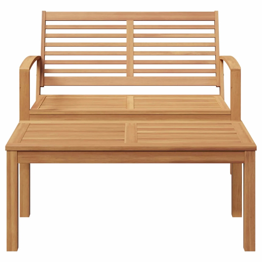 Salotto da Giardino-Set Panchina e Tavolo da Giardino 2 Pezzo Marrone