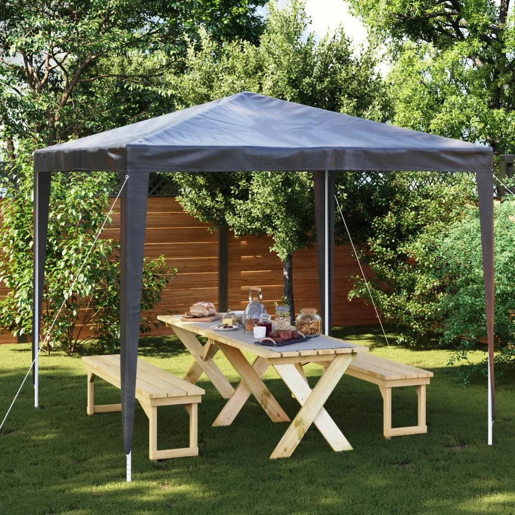 Gazebo | Pergolato Professionale 2,5x2,5 m Antracite 90 g/m2