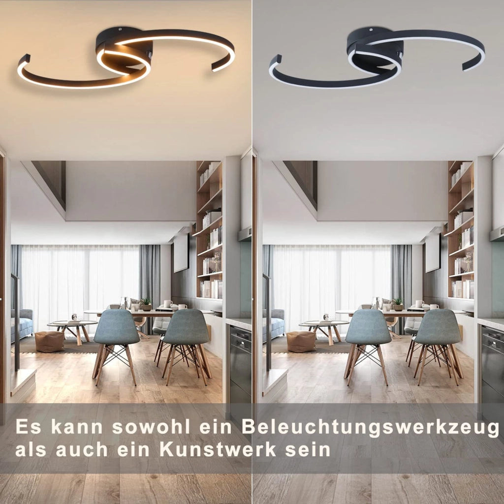 ZMH Lampada da soffitto a sospensione 2 luci corda lunari design 3000K per camera letto ufficio