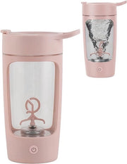 Shaker per proteine, blender universale, bottiglia sport per acqua, grande bicchiere per proteine, trendy e portatile (rosa)