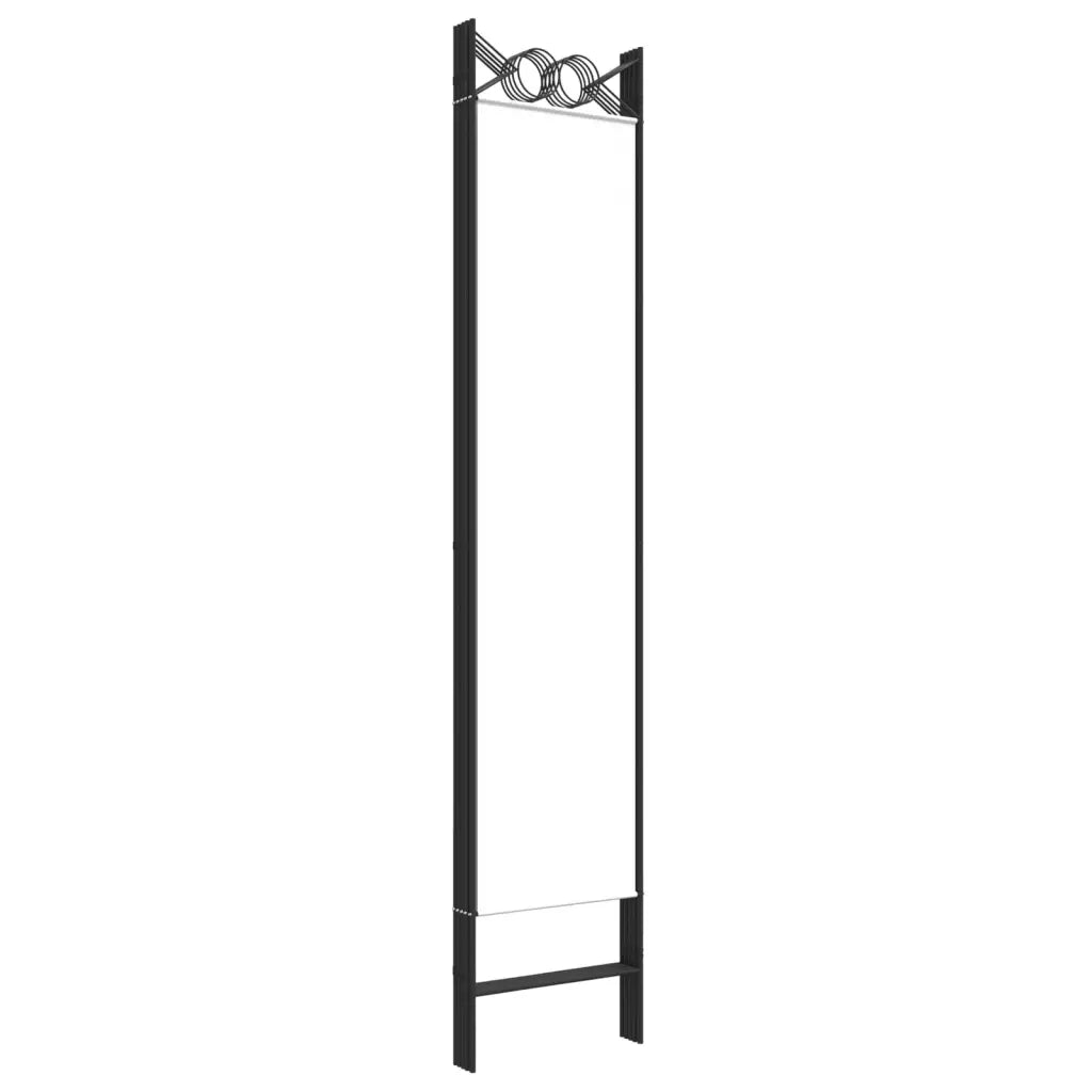 Divisorio Ambienti | Divider per stanze | Paravento a 5 Pannelli Bianco 200x200 cm Tessuto