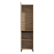 Armadio Camera da Letto Monta, Guardaroba 2 Ante Appendiabiti, 54.5x205.5h cm Marrone Rovere Nodi