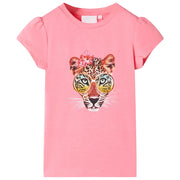 Maglietta da Bambina Rosa Neon 92cod mxl 133399