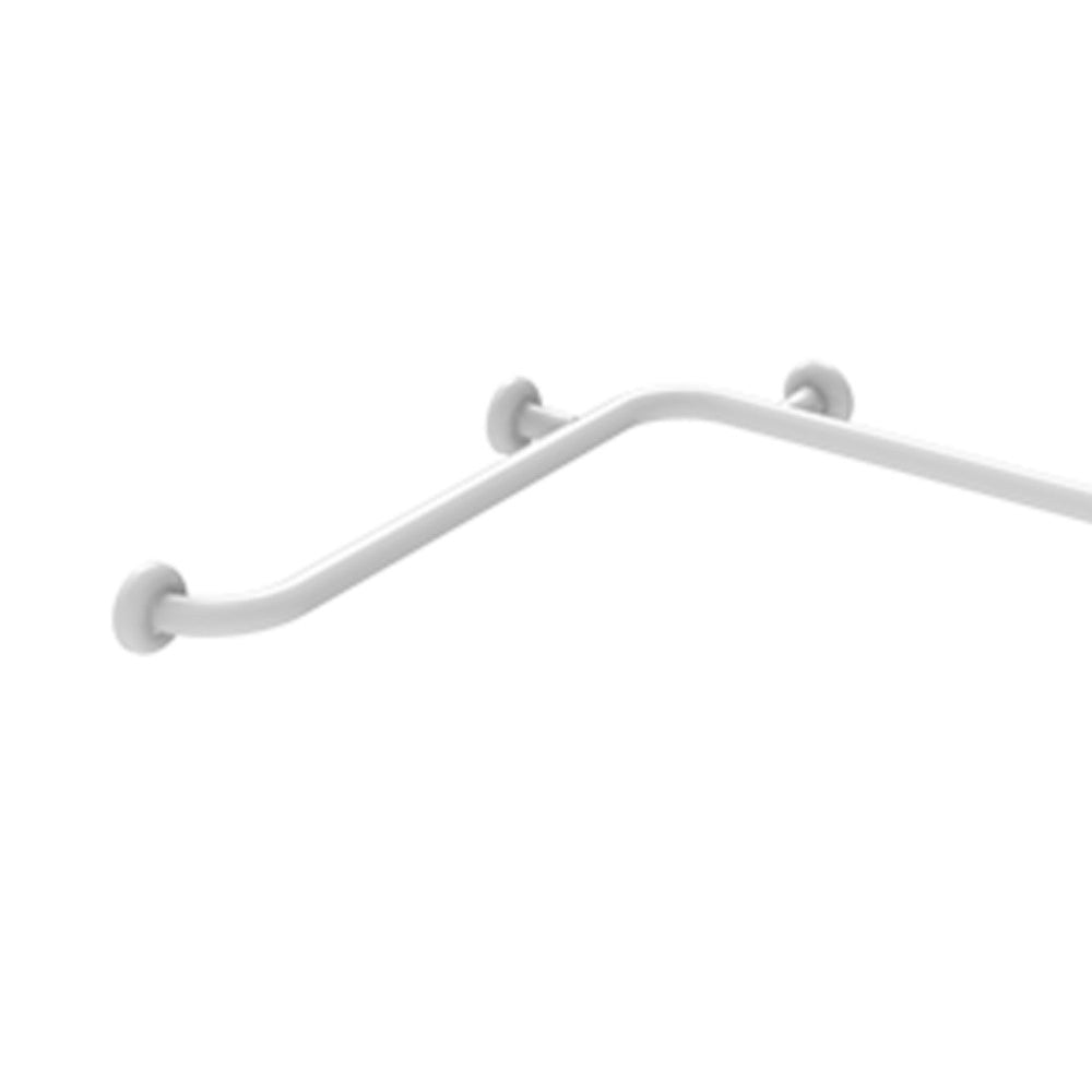 Maniglia angolare di sicurezza in acciaio inox cm.70x120 bianco