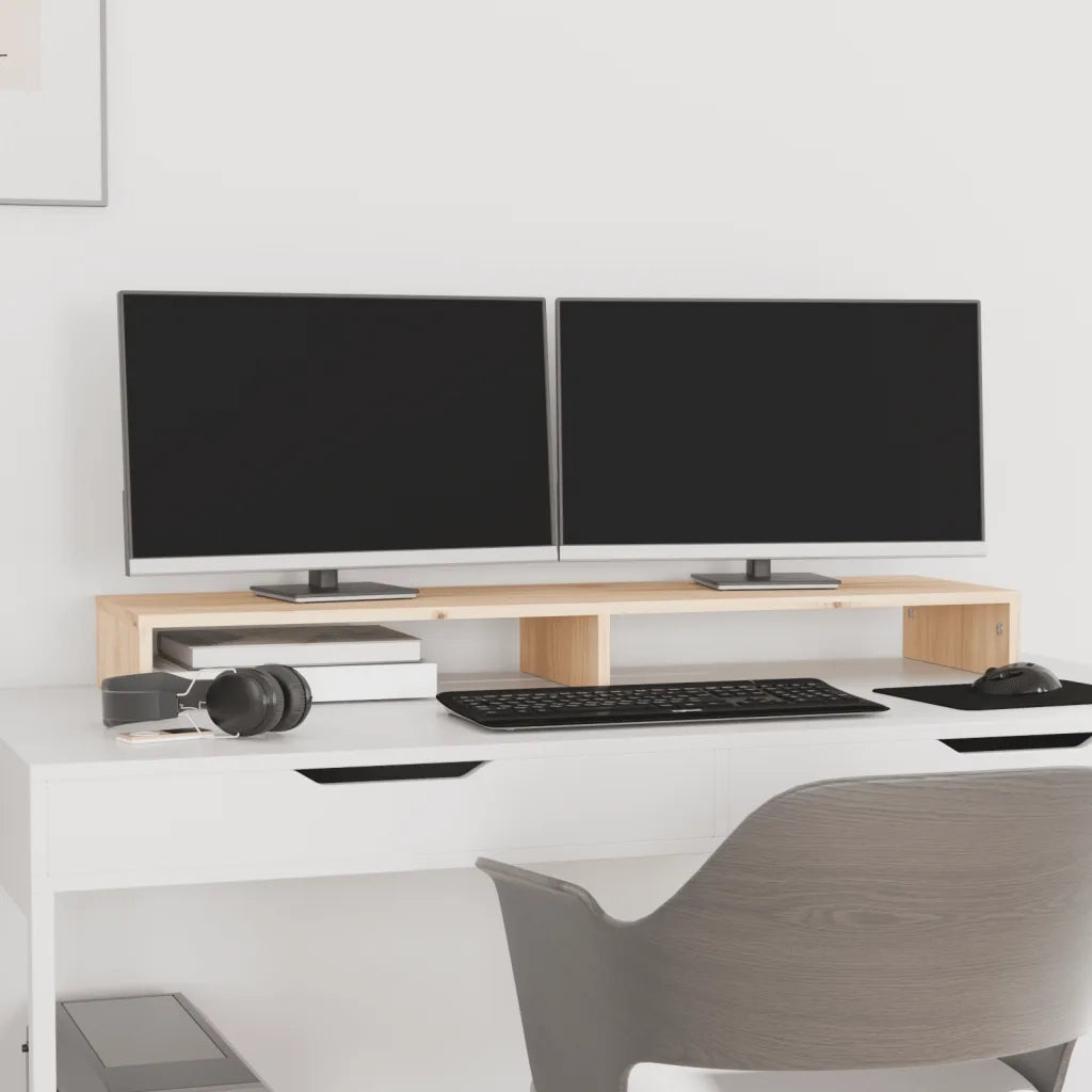 Supporto per Monitor 100x27x10 cm in Legno Massello di Pino cod mxl 73224