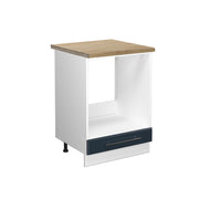 Mobile per forno da incasso Fame-Line Blu scuro lucido/Bianco 60 cm, PL Rovere Vicco