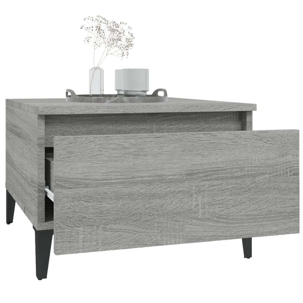 Tavolini 2 pz | Tavolo laterale Grigio Sonoma 50x46x35 cm in Legno Multistrato