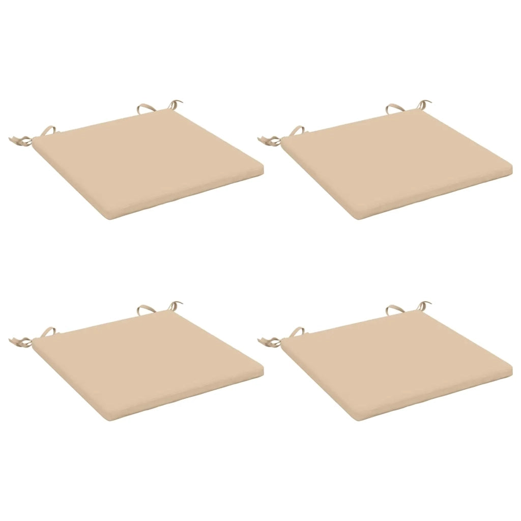 Cuscini per Sedia in 4 Pezzi SOEST 4 pz 100% Poliestere Crema 944509