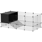 Recinto per Animali Domestici ¨C Zephmum ¨C Nero Acciaio 140x70x52cm