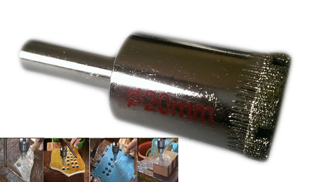 FRESA A TAZZA DIAMANTATA Ø 20 mm PER VETRO, MARMO, CERAMICA E VETRORESINA