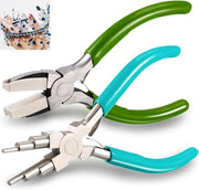 Due pezzi di attrezzi per la lavorazione dei fili in 6 in 1 - attrezzi per la realizzazione di fermagli - attrezzi per la curvatura e la formazione dei fili per il DIY e il ricamo