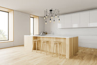 Lampadario Industrial-Nordico Squiggle Acciaio Nero 9 Luci E27